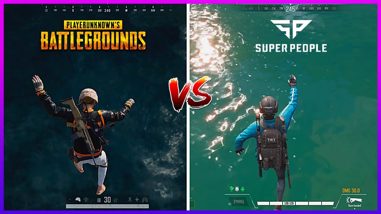 SUPER PEOPLE VS PUBG | Movements Comparison | Which has better Animations?🤔 (Part 02)