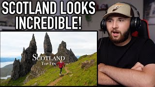 American Reacts To Top 10 Places To Visit In Scotland shocking