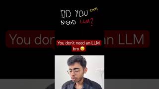 We don’t need an LLM always 😅 #nvidia #llm