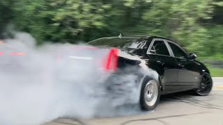 This is how you should leave a car meet in a Cts-v (drift, burnout, full send ) 4k