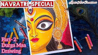 Durga Maa drawing|Navratri drawing|Durga puja drawing|maa durga face drawing|durga drawing|part-2 screenshot 3