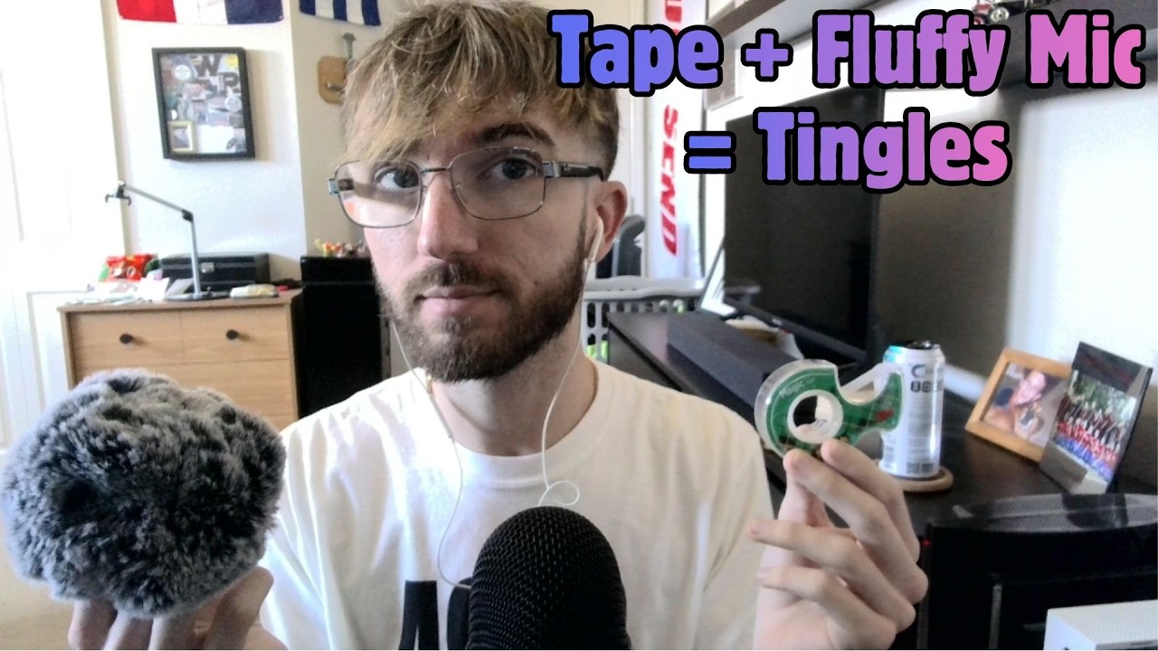 Tape + Fluffy Mic = Instant Sleep 😴 ASMR