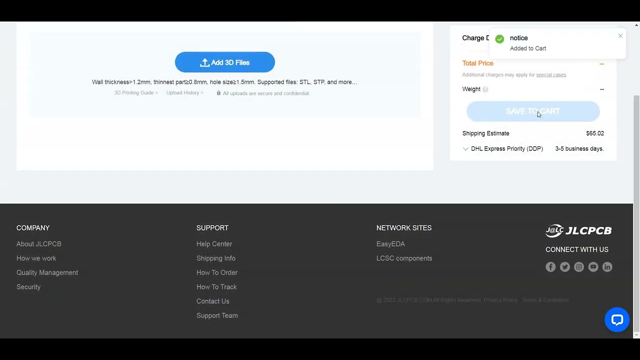 JLCPCB 3D Printing Order