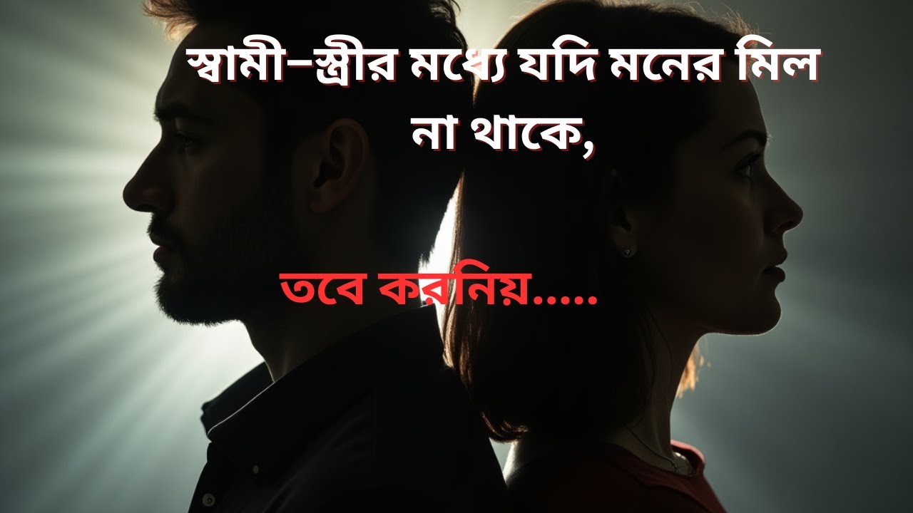স্বামী–স্ত্রীর মধ্যে যদি মনের মিল না থাকে,।।তবে করনিয় ......#motivationalspeech #inspiration