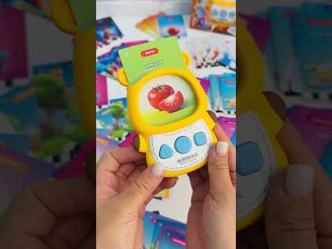 Інтерактивна навчальна іграшка Жирафа Всезнайко карточки з озвучкою картридер для розвитку навчання малюків українською мовою, видео 1