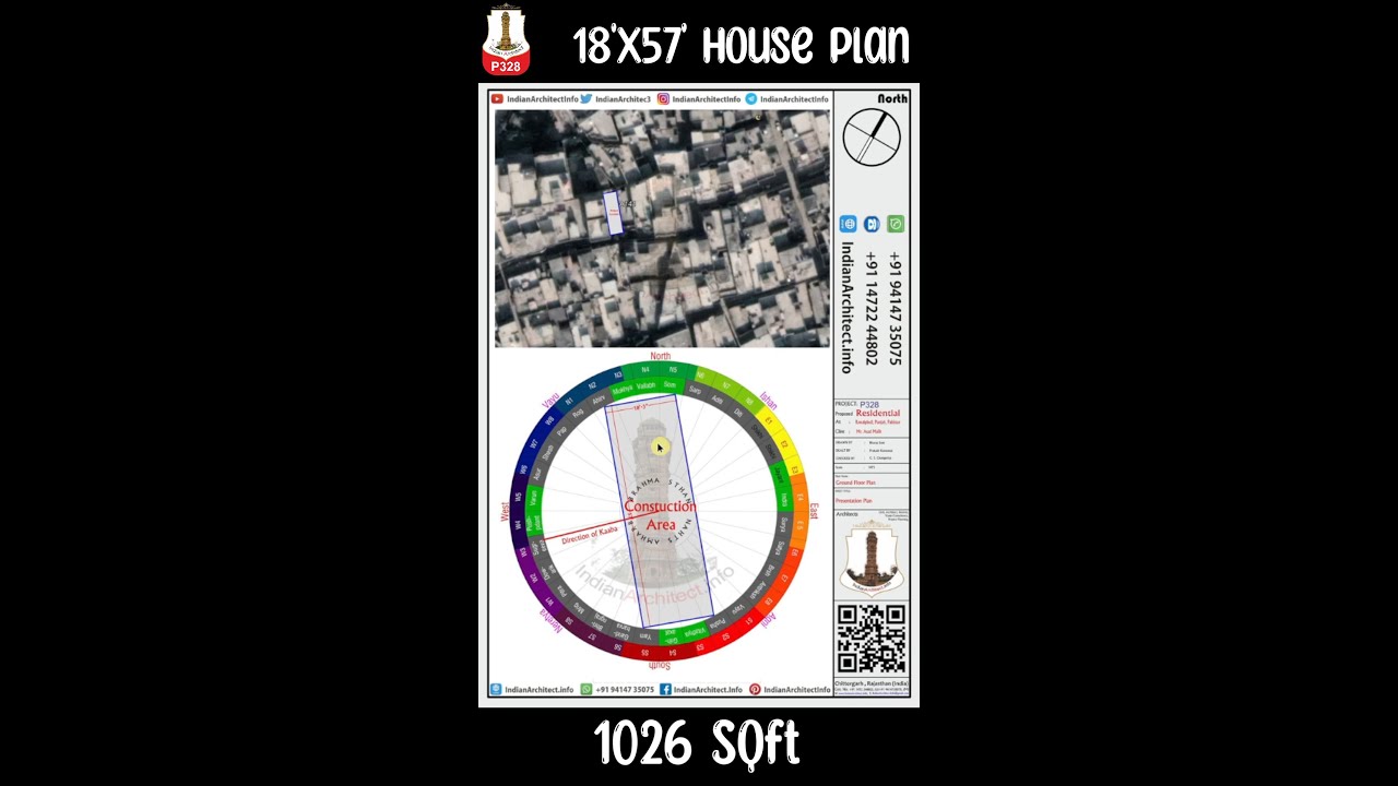 P328 🔥 | 20X50🔥1000Sqft 🔥|🏘️दक्षिण मुखी घर का नक्शा🤩| Residential House Plan🤩| Indian Architect