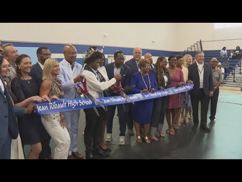 Jacksonville leaders cut the ribbon on the new Jean Ribault High School