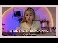 Blackpink ros study with me no music with whispers white noise asmr