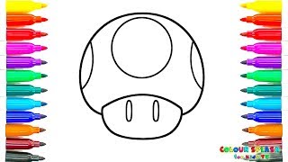 Famous How to Draw Toad Mario, Art Colours for Kids with Colored Markers | Coloring Pages Cartoons Wealth