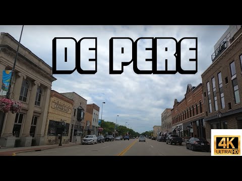 Driving thru De Pere, Wisconsin. 4k Cloudy day POV Dashcam - Brown County