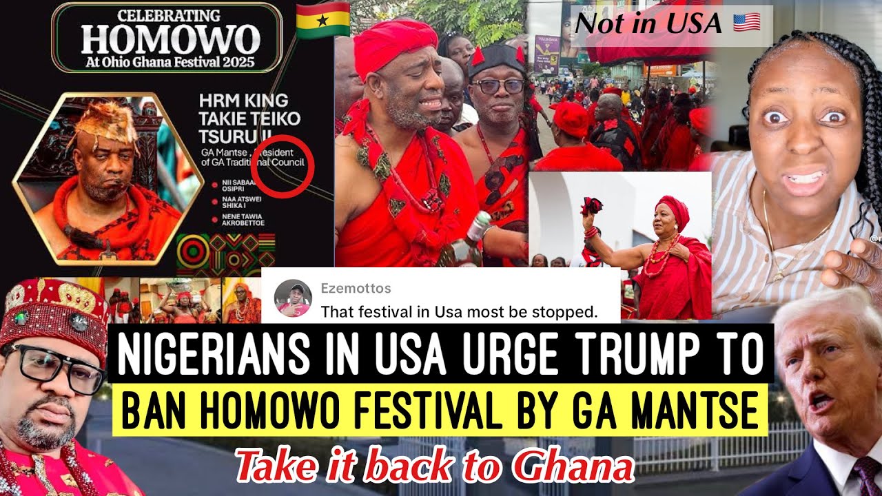 Нигерийцы в США 🇺🇸 призывают Трампа запретить фестиваль гомово, организованный Га Манце! Реакция ...