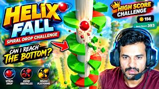 Helix Fall – Spiral Drop Challenge 🔥 Can I Reach the Bottom? | Satisfying Gameplay screenshot 1