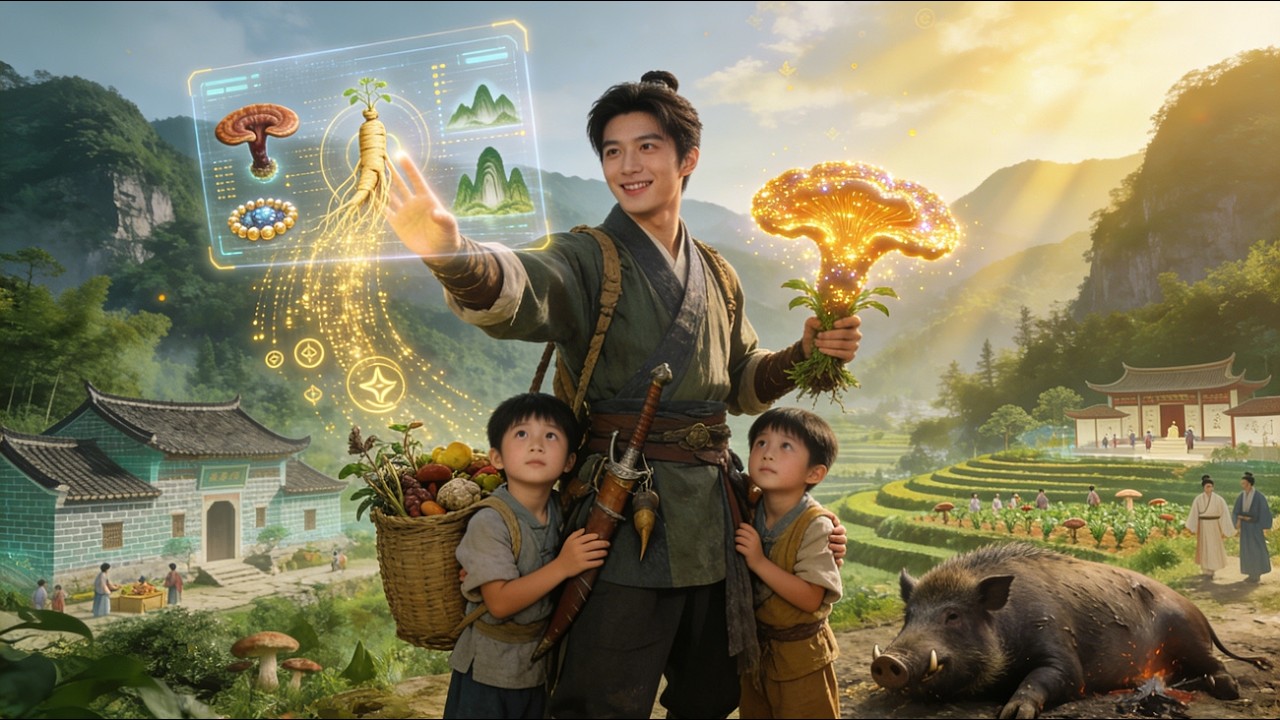 Become an orphan with three children, and get rich through hunting!#drama #dramapendek