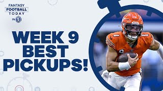 Fantasy Week 9 Waiver Wire Targets: MUST-ADD Players (Fantasy Football Today in 5 Podcast)