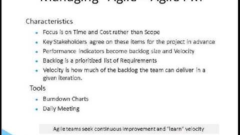 The Role of a Project Manager in Agile Projects for the Life Sciences Recording 10182012