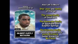 Gilbert Curtly Mathurin ~ Long Obituary