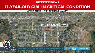 Teenager hit by car in Spokane Valley suffers life-threatening injuries