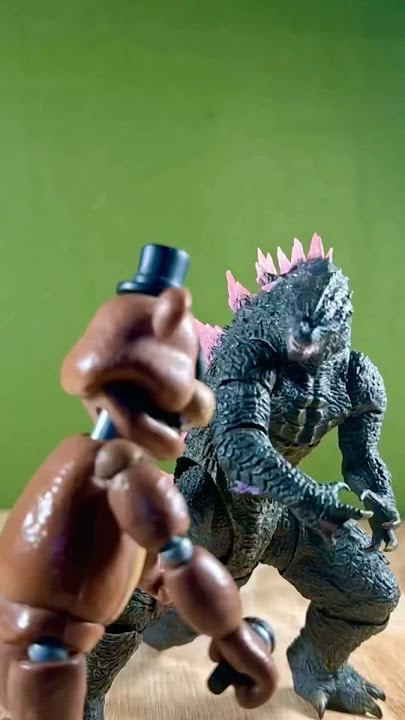 Freddy vs Godzilla vs Sonic @JamesNintendoNerd #stopmotion #sonic #fnaf #fighting #avgn