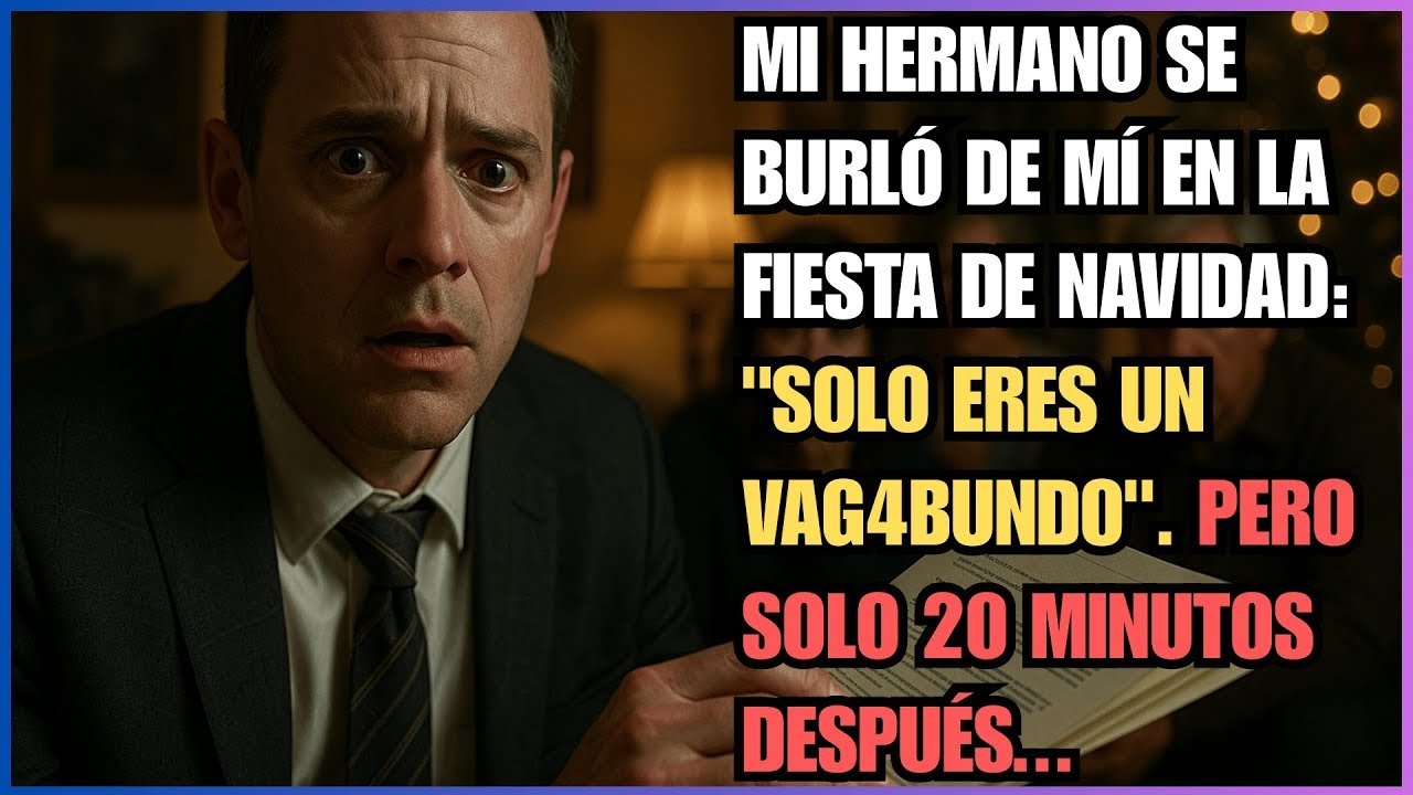 Mi hermano se burló de mí en la fiesta de Navidad  'Solo eres un vagabundo'  Pero solo 20 min