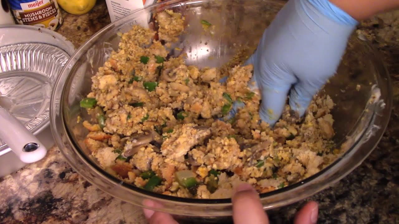 Cornbread Dressing with Mushrooms! YouTube