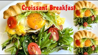 Croissant Breakfast Sandwich//English subtitles