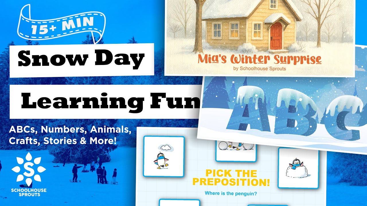 Увлекательное обучение в снежный день! ❄️ Азбука, цифры, животные и поделки | Учимся и развиваемс...