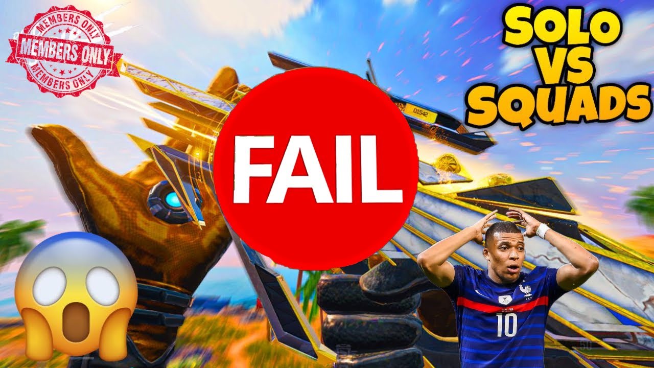 Solo vs Squads FAILED ATTEMPTS... ( MEMBERS ONLY ) - YouTube