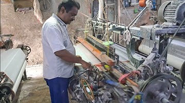 making patta on powerloom #textile #machine #textileart #design #textiledesign #dhoti #dobby