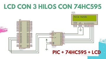 LCD CON 3 HILOS CON 74HC595 CON PIC16F18877 EN XC8 Y MPLAB X