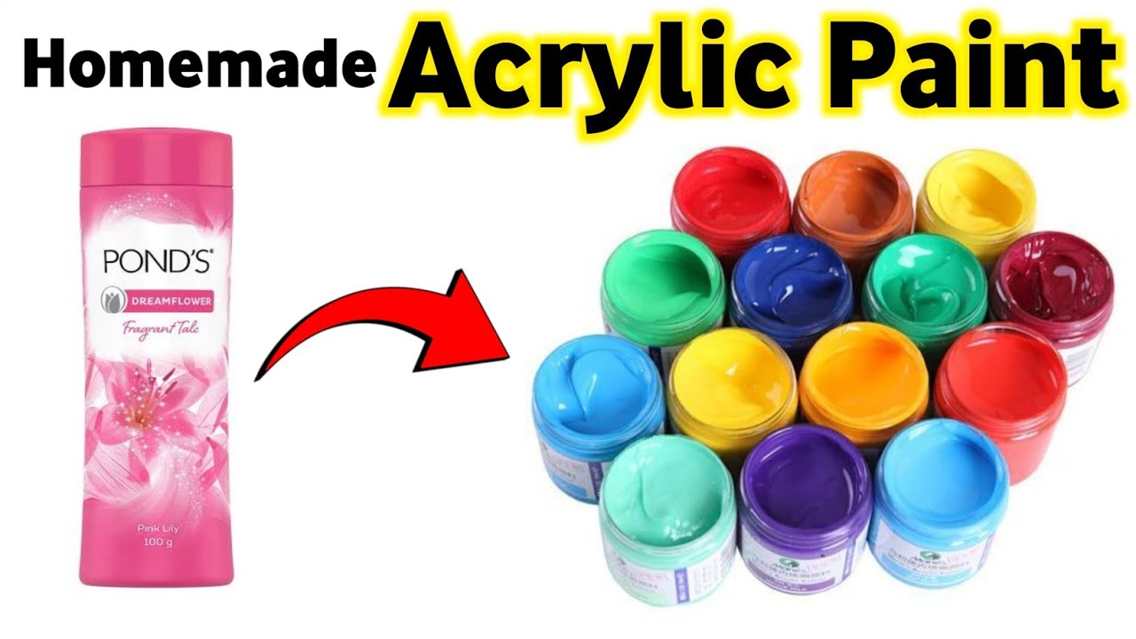 How to make Acrylic Paint at home | Homemade Acrylic Paint Making easy ...
