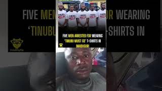 after they did their peaceful process they were arrested for wearing their t-shirts