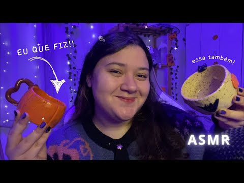 ASMR | bate papo e fofocas ✨ (minha coleção de cerâmicas) 🎃 