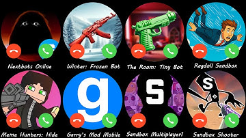 Nextbots Online,Winter: Frozen Bot,The Room: Tiny Bot,Ragdoll Sandbox,Sandbox Shooter ......