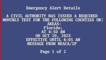 Required Monthly Test An EAS Mock