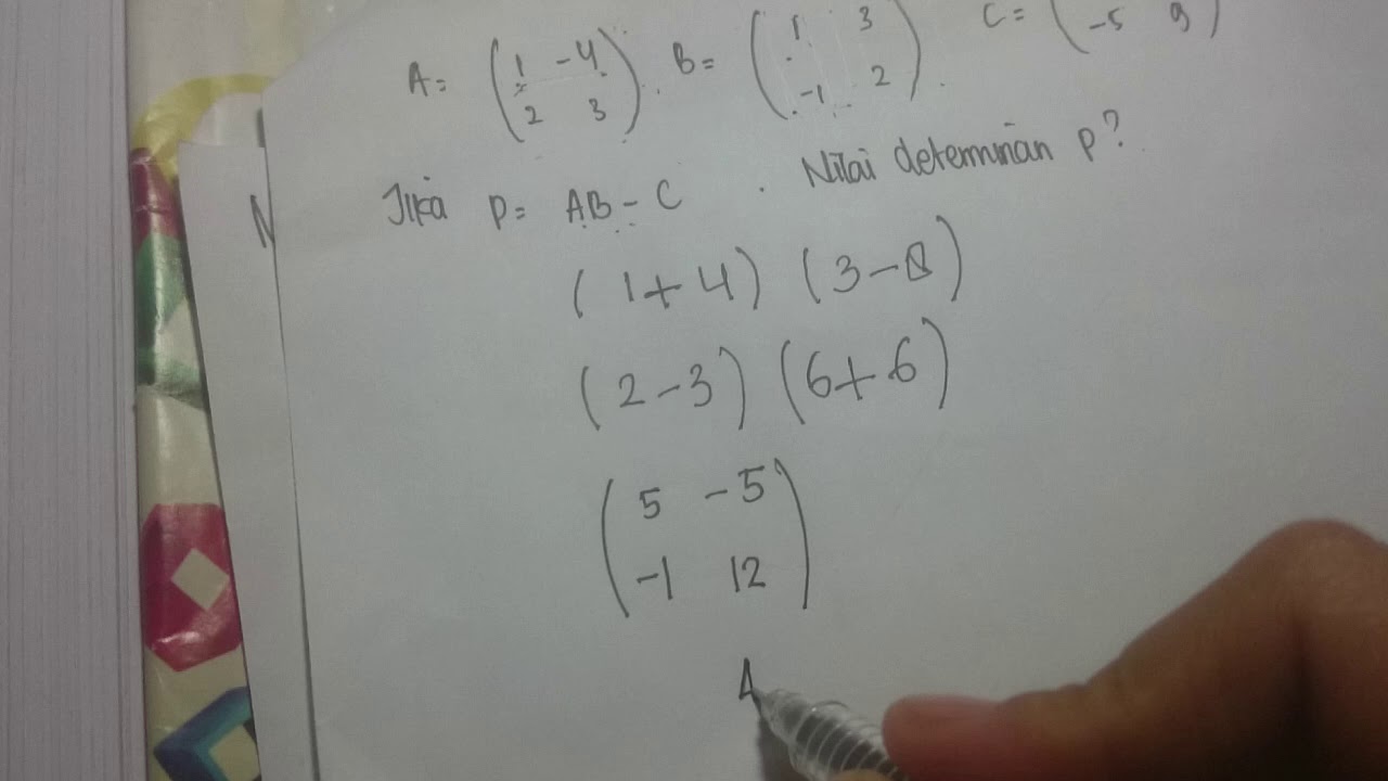 Pembahasan Soal Matematika Matriks UNBK | Agita Rahmawati