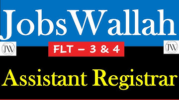 Test 8 and Test 9 / FLT 3 & 4- Assistant Registrar - MPPSC