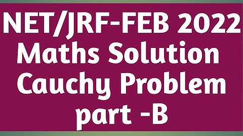 #CSIR_NET_2022 #CSIR_NETMemoryBasedQuestions| CSIR NET 2022  || P.D.E || Cauchy Problem