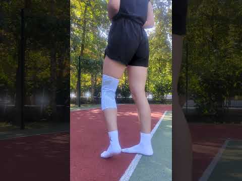 Бандаж для коліна синій L-XL SIBOTE ST-7158 підтримка суглобів еластичний компресійний матеріал спортивний, видео 1