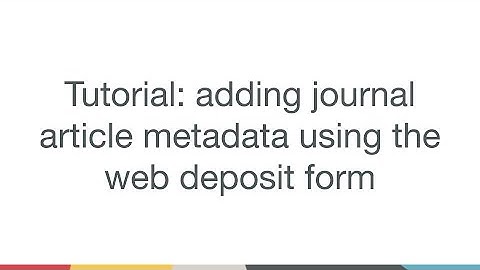 Web deposit form tutorial