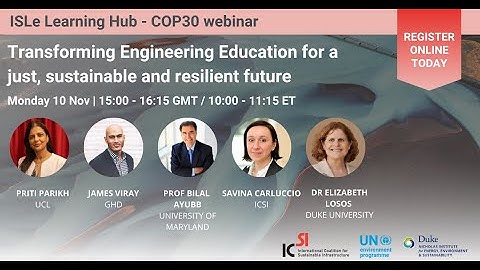 COP30 Webinar - Transforming Engineering Education for a just, sustainable and resilient future