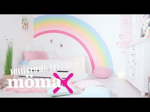 Wande Streichen Wandgestaltung Regenbogen Fur Kinderzimmer Momax Beratung Youtube