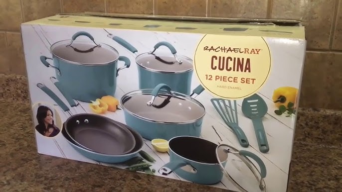 Rachael Ray Cucina Hard Enamel Nonstick 12 Piece Cookware Set