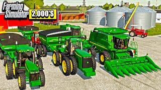 BIG 2000&#39;S HARVEST CREW! PREPPING EQUIPMENT (IOWA ROLEPLAY) | FS 2000&#39;S