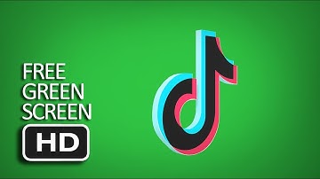 Free Green Screen - Spinning TikTok Logo 3D