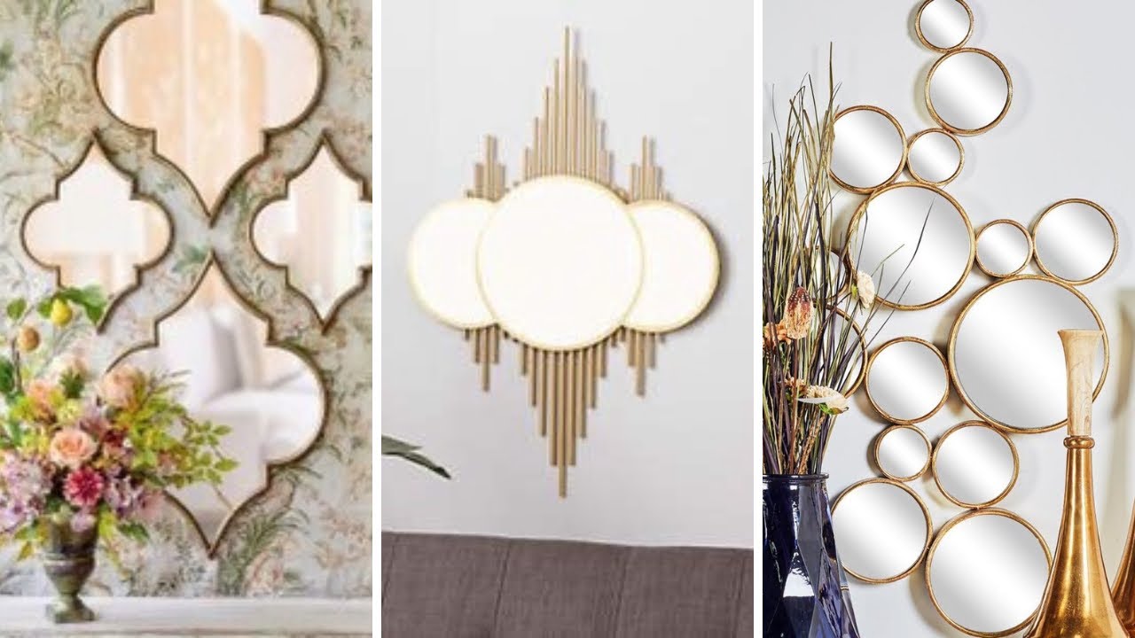 Mirror collage wall decor ideas for living room YouTube