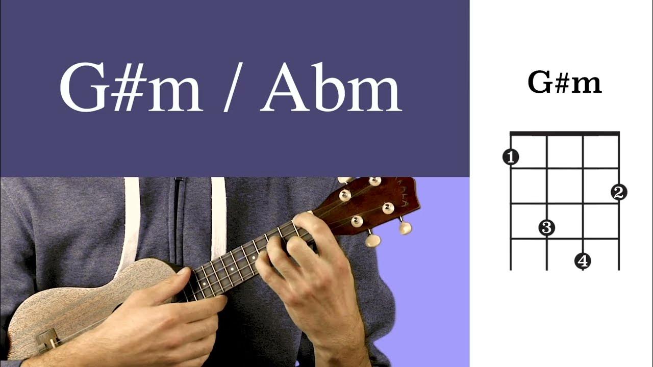 G#m / Abm - UKULELE chords - how to play G sharp / A flat minor chord
