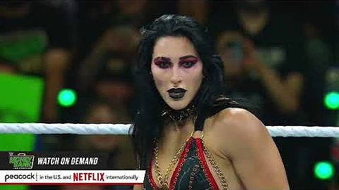 Stephanie Vaquer hits a Devil's Kiss on Rhea Ripley onto a ladder: Money in the Bank 2025 highlights