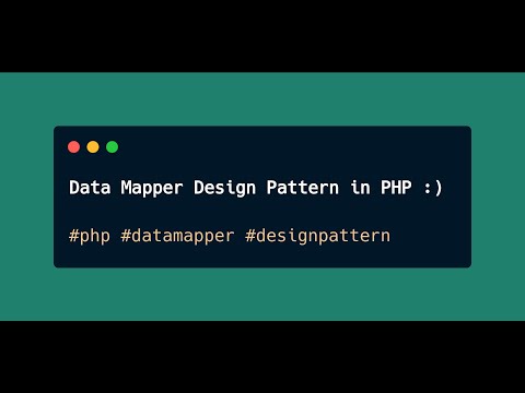 Data Mapper Design Pattern in PHP