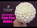 How to make Pom Pom Dahlia fondant / polymerclay