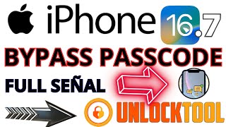 IPHONE 🍎 BYPASS PASSCODE IOS 16.7 FULL SEÑAL 🌎 NO BOOTLOOP, FULL NOTIFICACIONES BY UNLOCKTOOL ✅️✅️